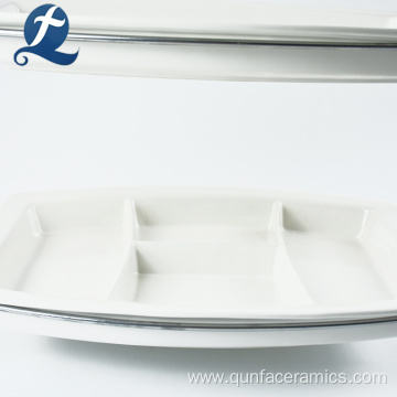 Wholesale Scaffold Ceramic Plate With Iron Tray